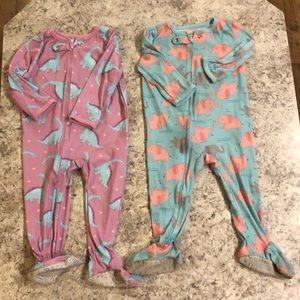 Child of Mine Carters 18 month girls pajama lot of 4